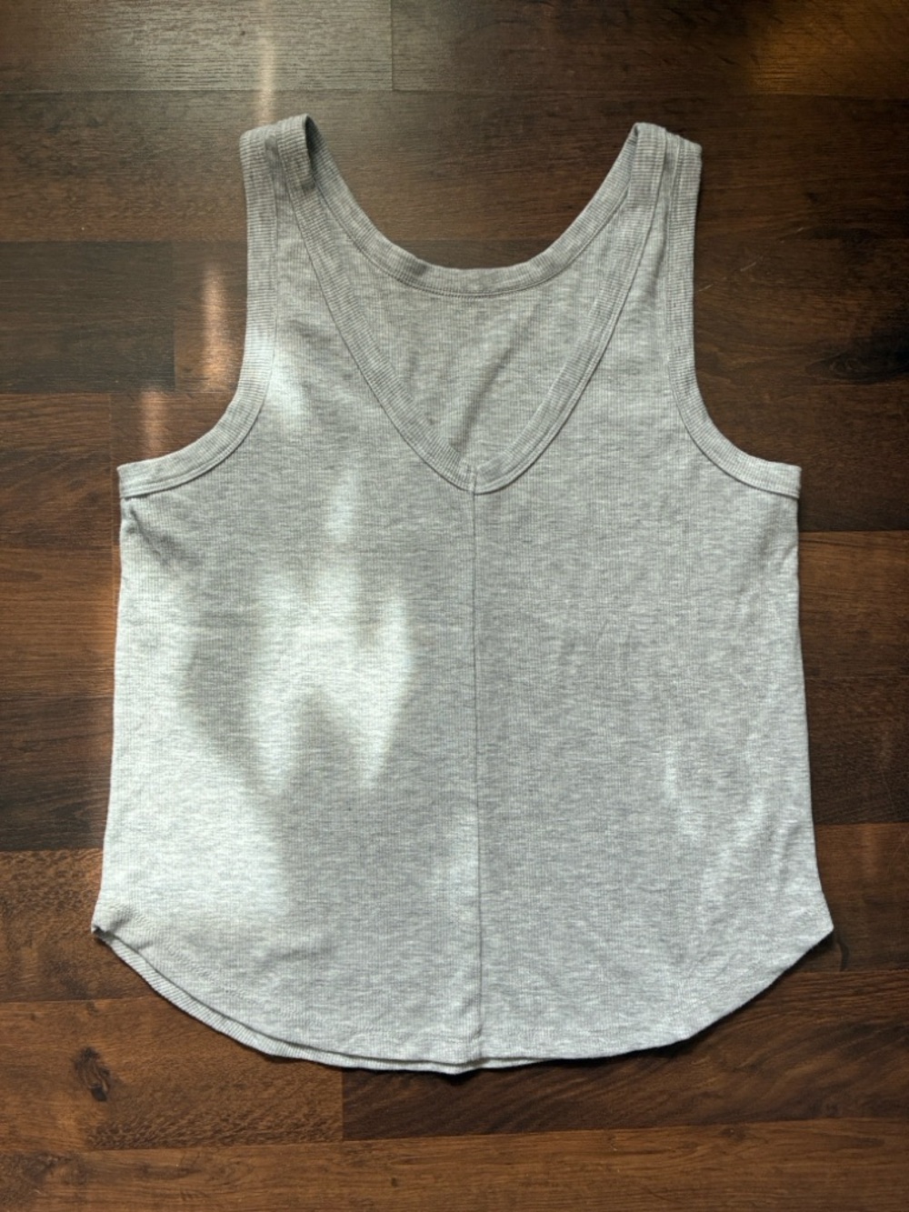 Women's Gray Ribbed Tank Top